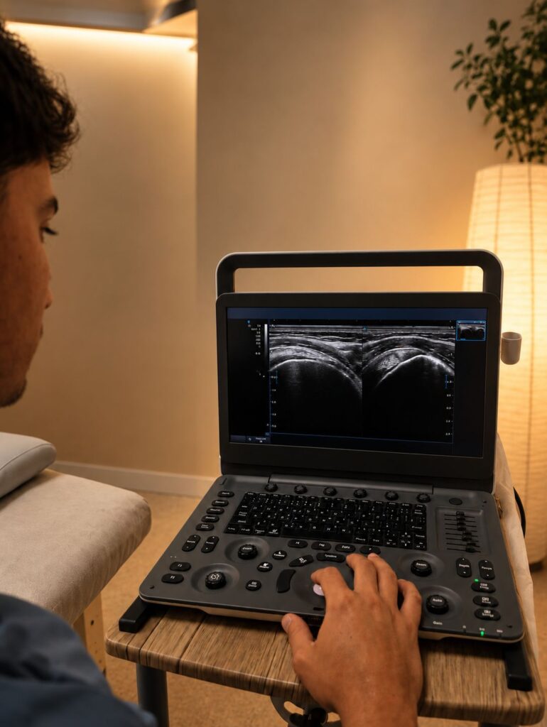 Valoración con ecografía musculoesquelética en la clínica Fisioelysium